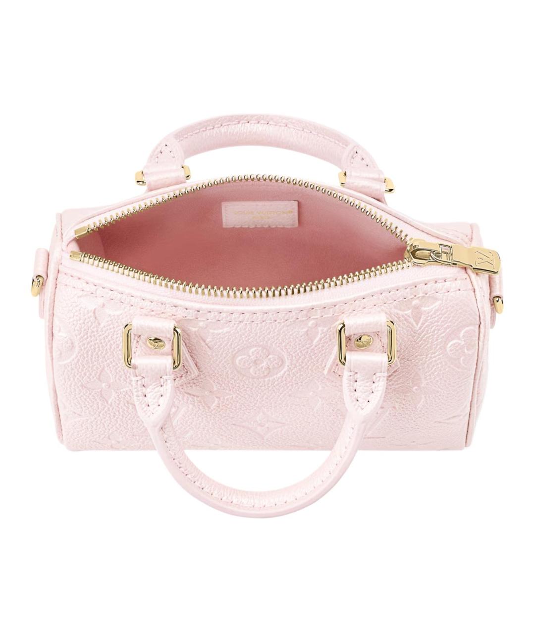 LOUIS VUITTON Розовая кожаная сумка с короткими ручками, фото 4