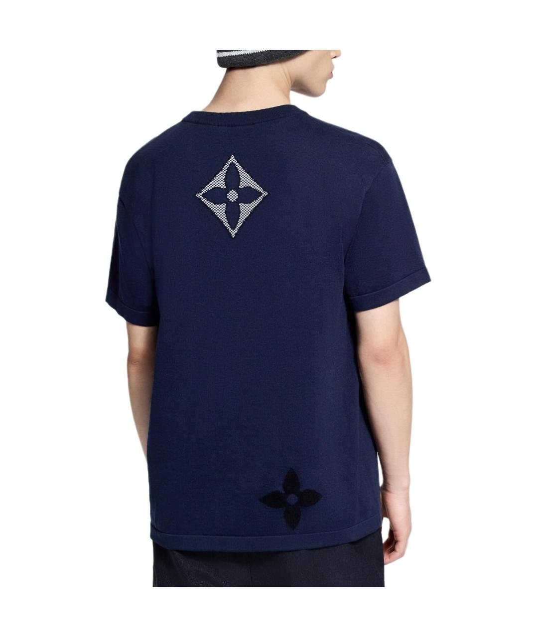 LOUIS VUITTON Синяя хлопковая футболка, фото 4