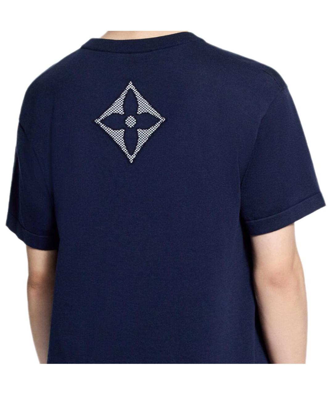 LOUIS VUITTON Синяя хлопковая футболка, фото 5