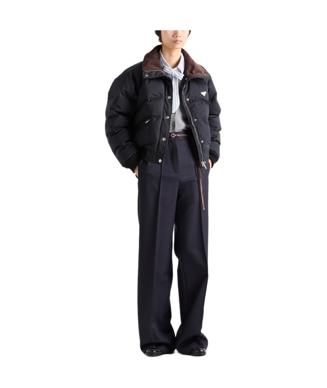 PRADA Черная полиамидовая куртка, фото 2