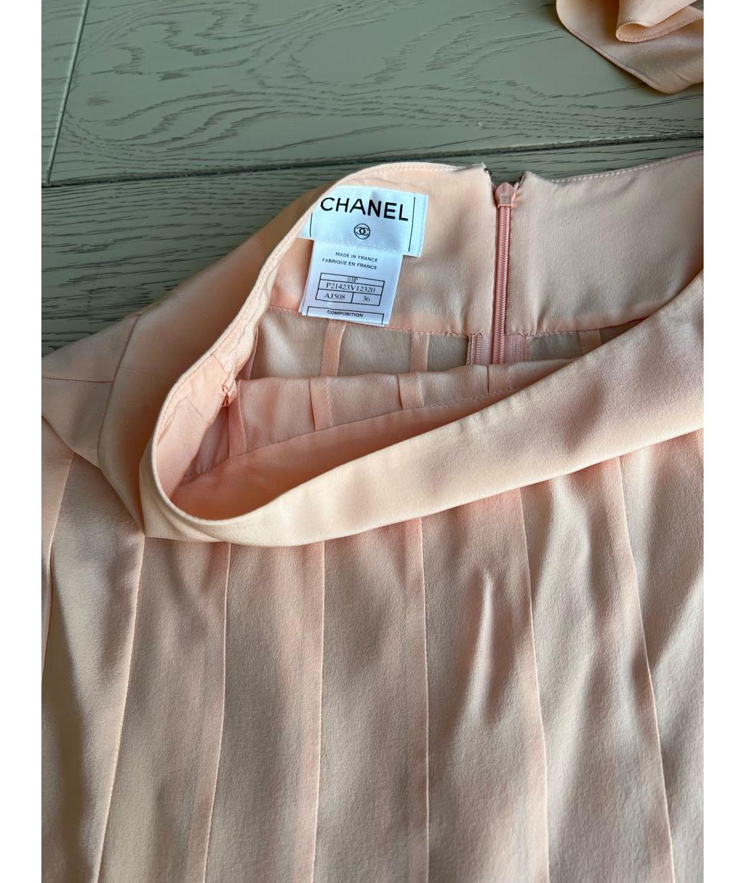 CHANEL Розовый шелковый костюм с юбками, фото 4