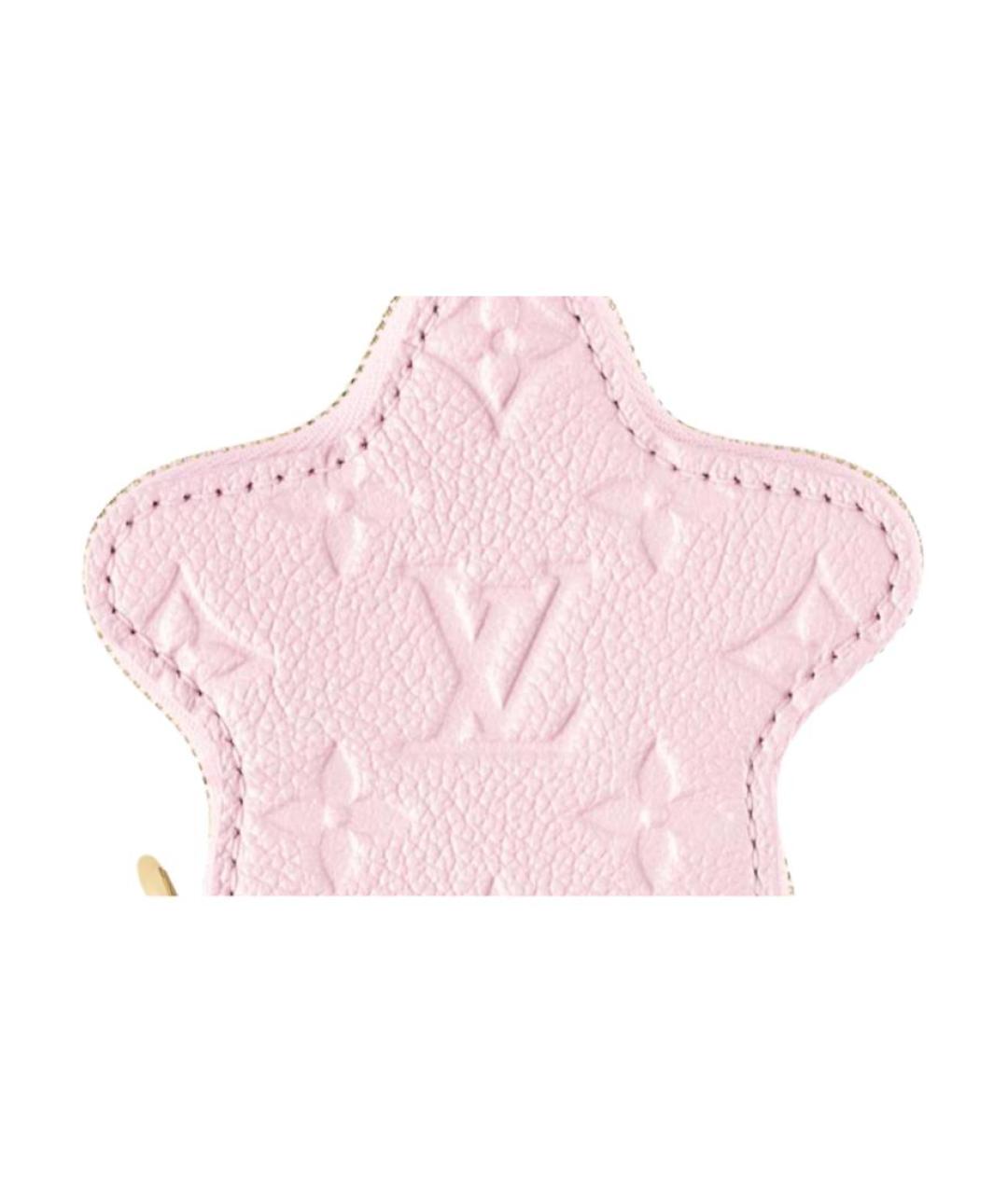 LOUIS VUITTON Розовый кожаный кошелек, фото 5