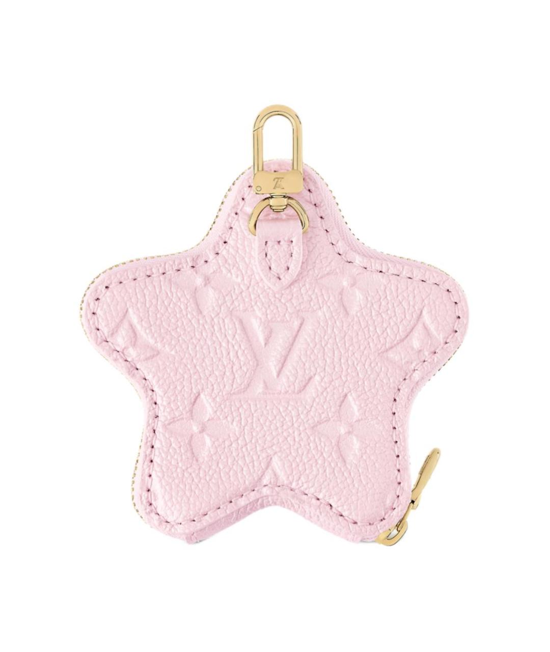 LOUIS VUITTON Розовый кожаный кошелек, фото 2