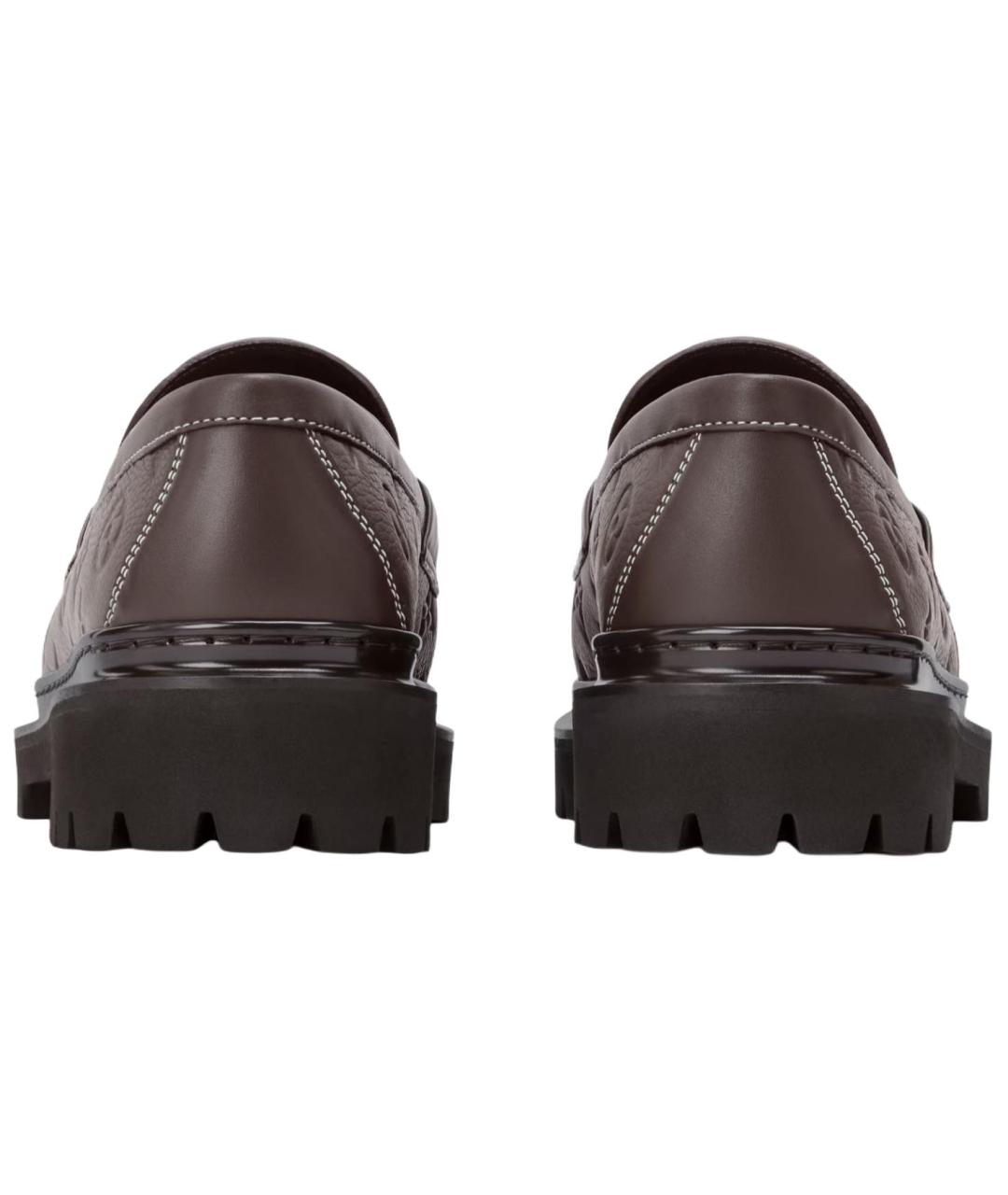 LOUIS VUITTON Коричневые кожаные лоферы, фото 5