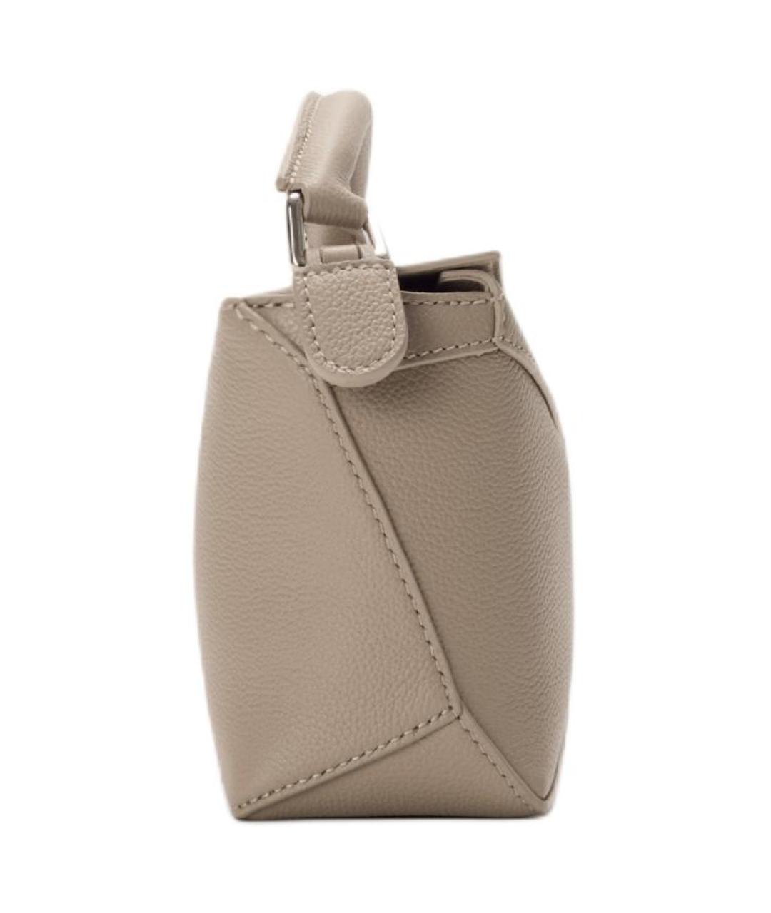 LOEWE Бежевая кожаная сумка через плечо, фото 3