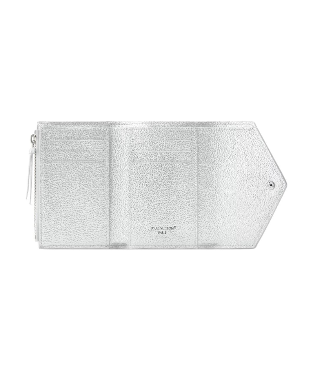 LOUIS VUITTON Серебрянный кожаный кошелек, фото 4