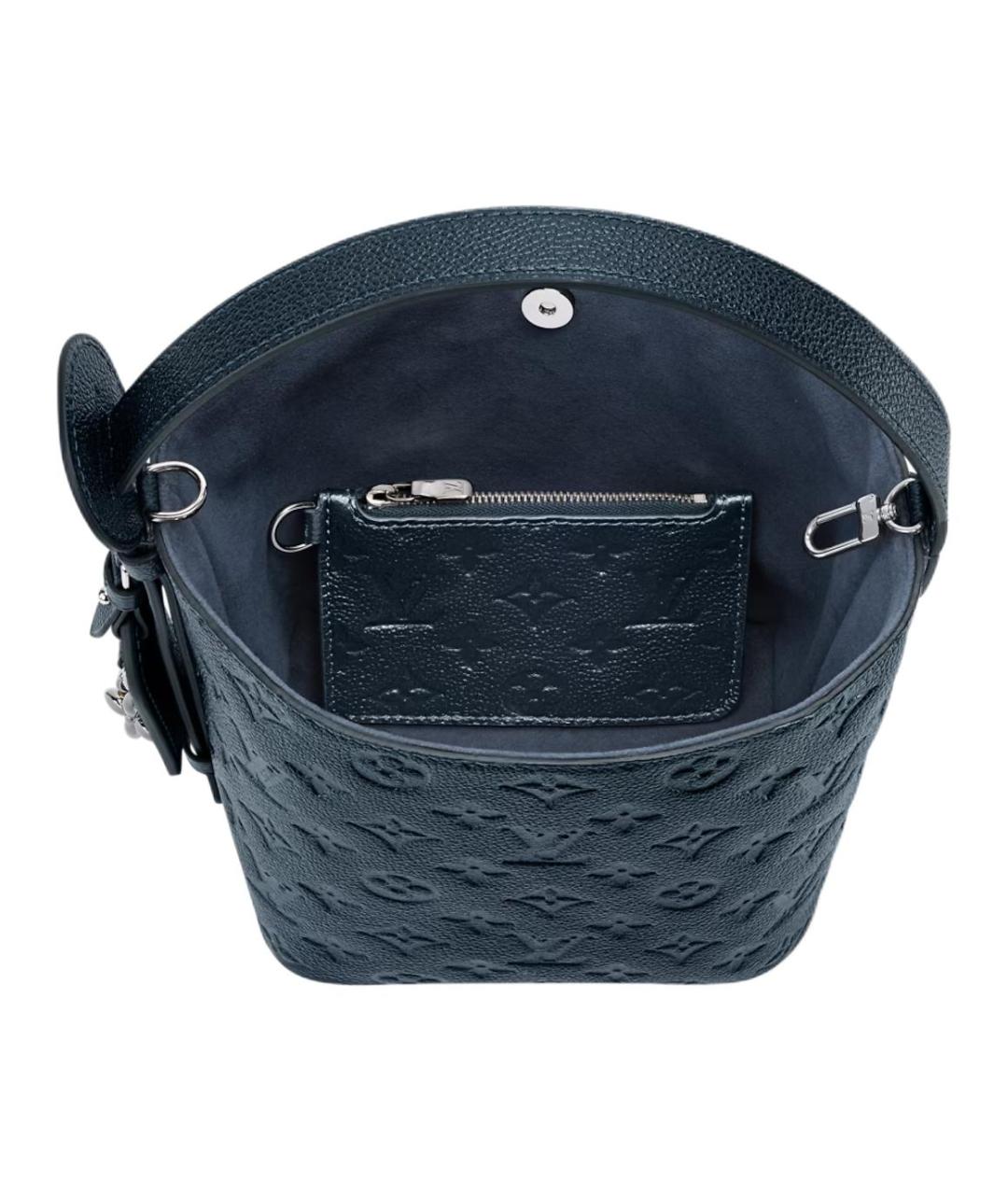 LOUIS VUITTON Темно-синяя кожаная сумка через плечо, фото 5