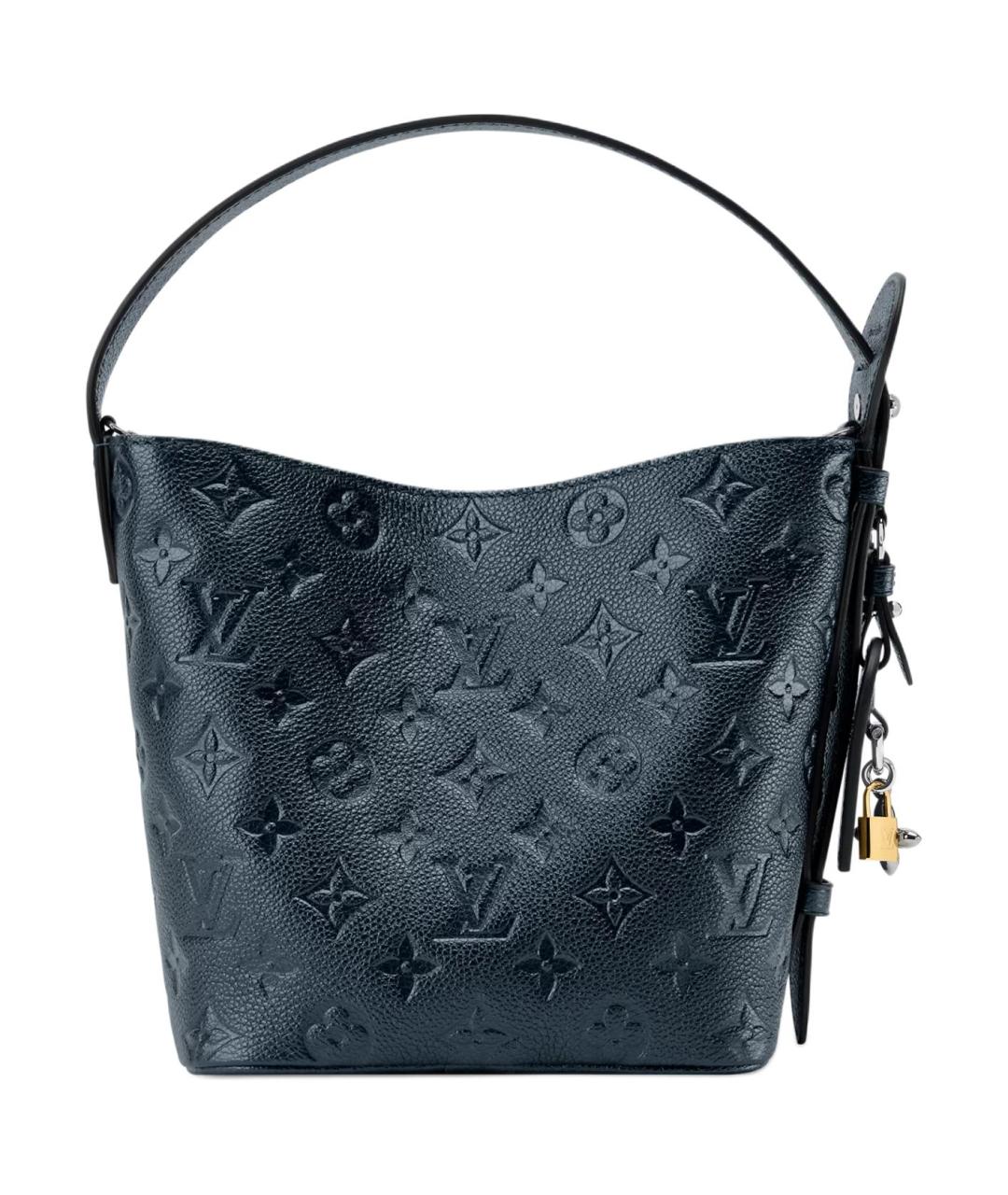 LOUIS VUITTON Темно-синяя кожаная сумка через плечо, фото 4