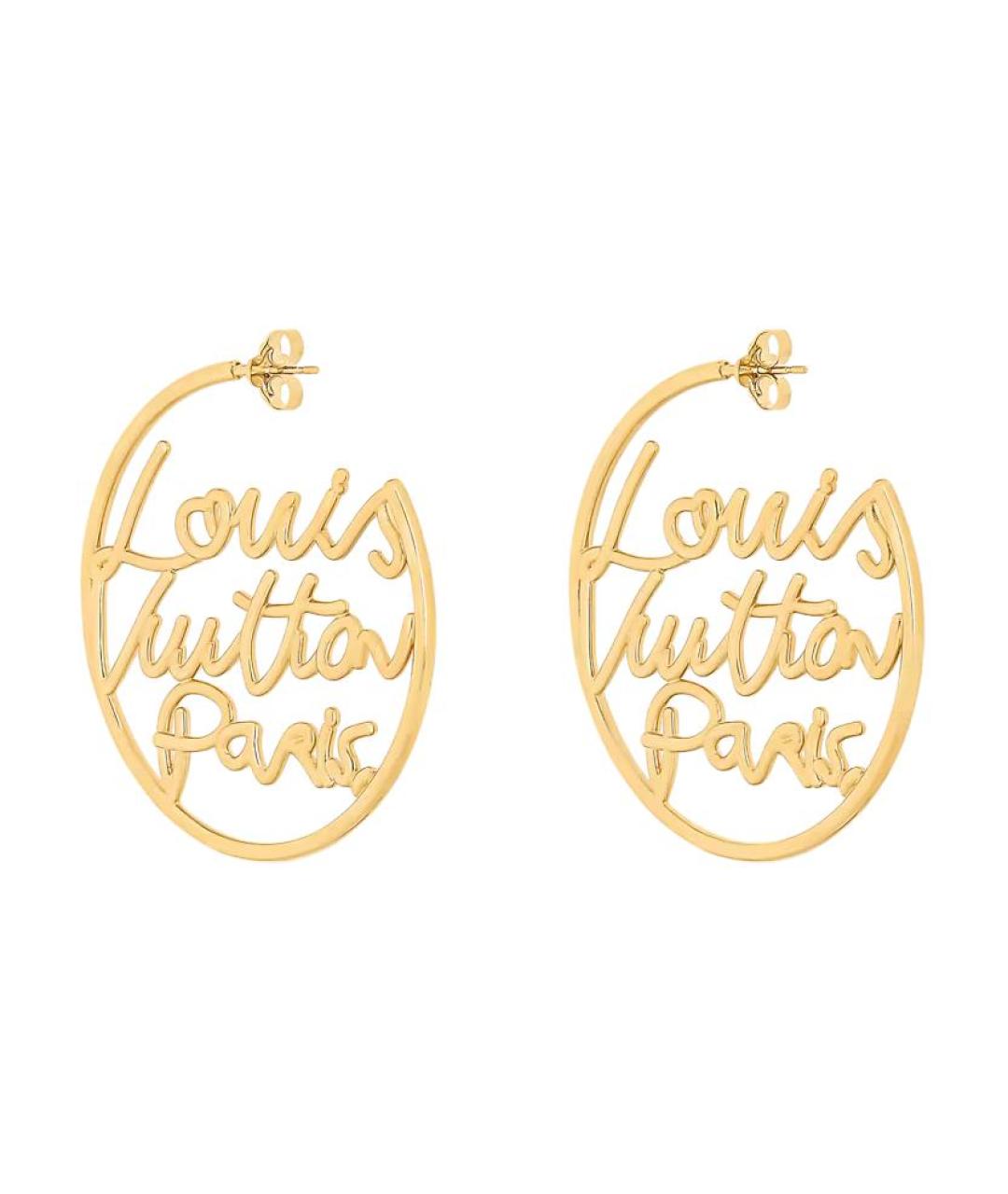 LOUIS VUITTON Золотые серьги, фото 2