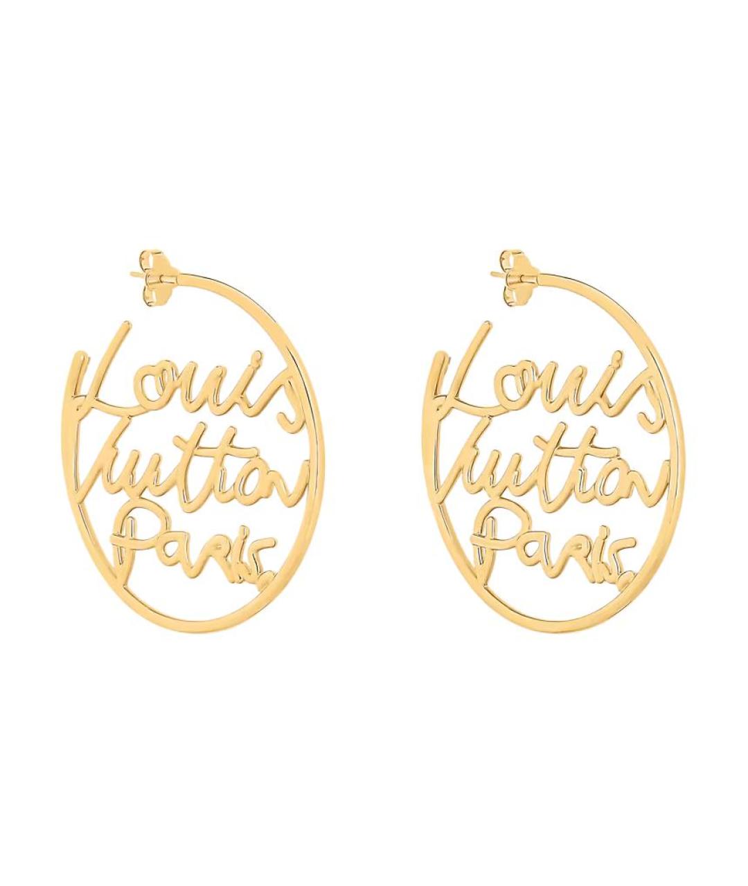 LOUIS VUITTON Золотые серьги, фото 3