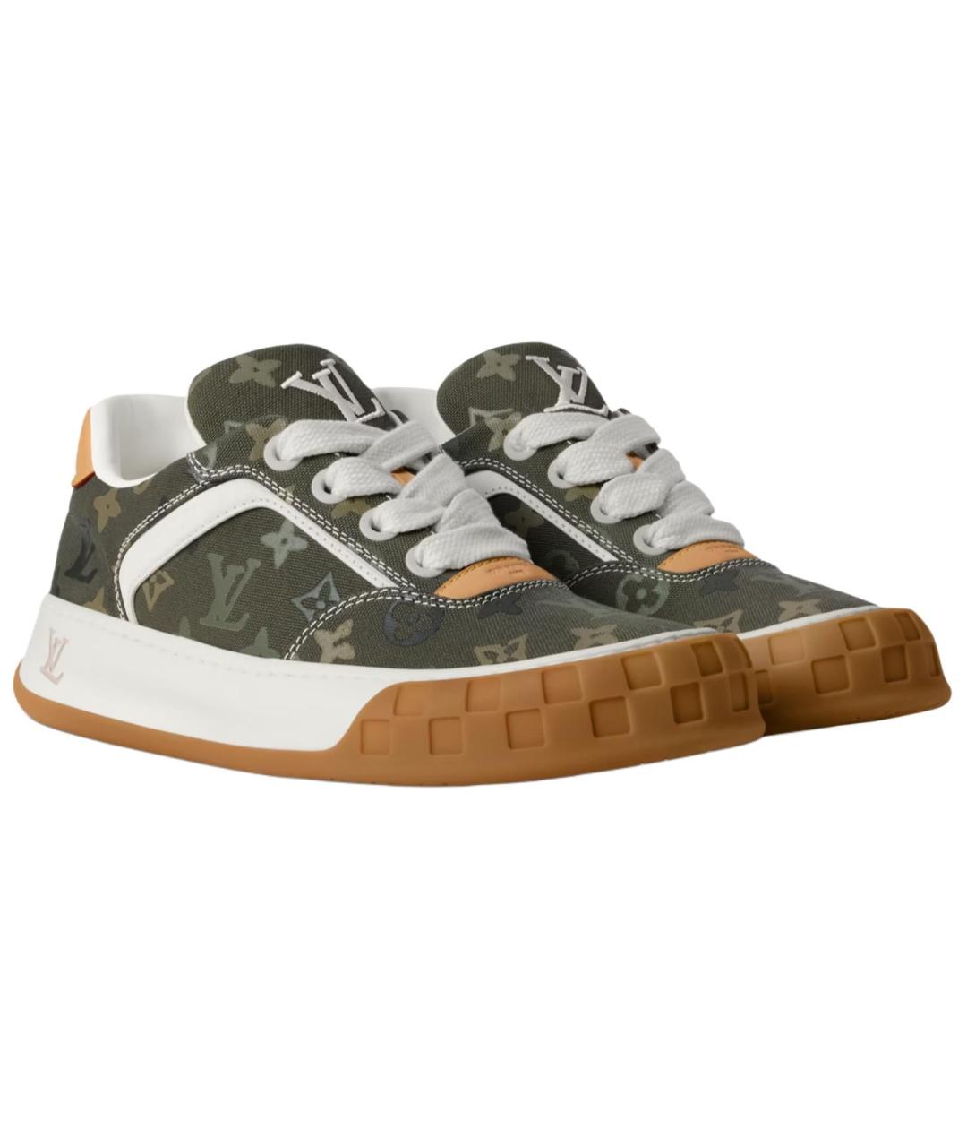 LOUIS VUITTON Зеленые низкие кроссовки / кеды, фото 3