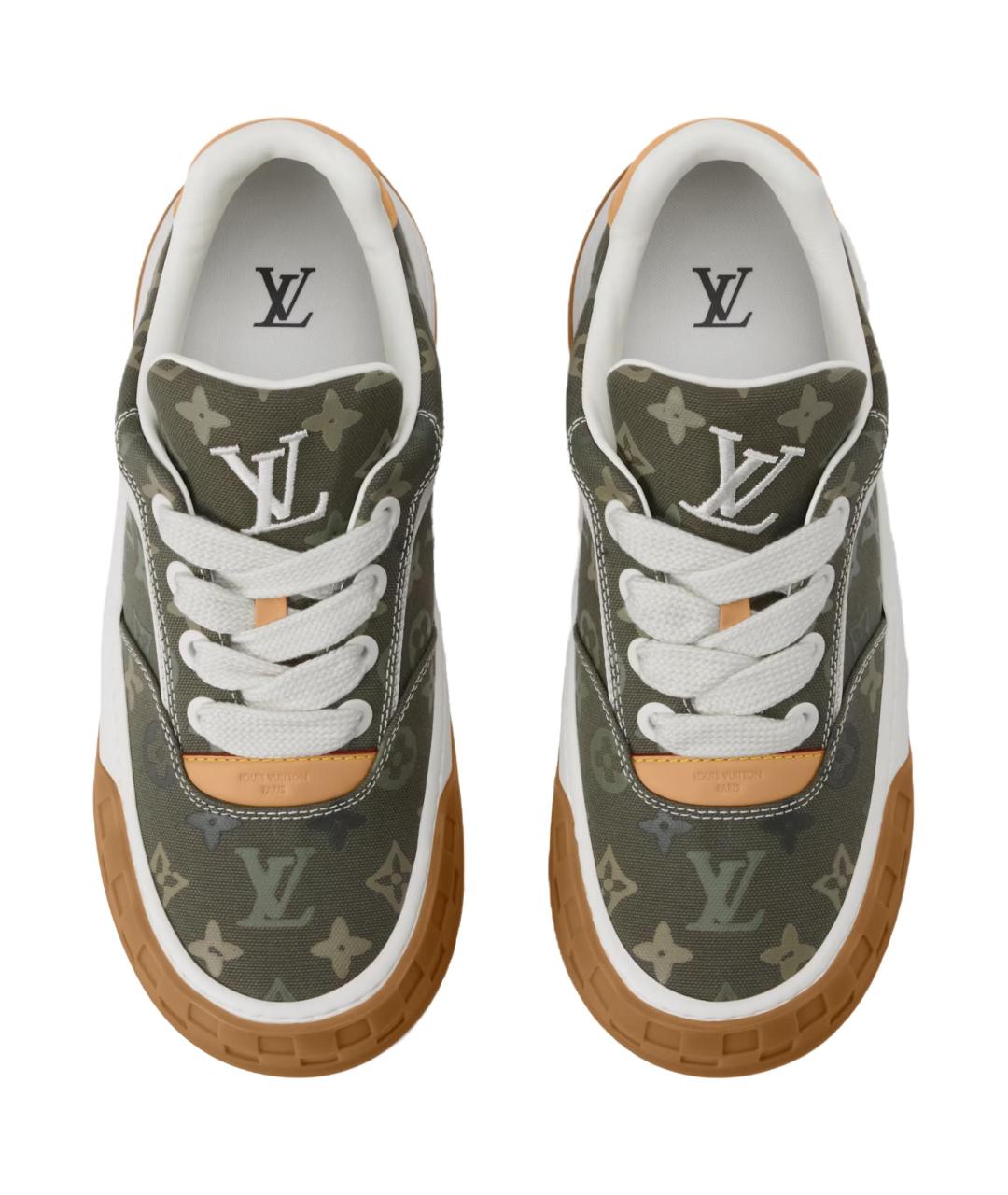 LOUIS VUITTON Зеленые низкие кроссовки / кеды, фото 4