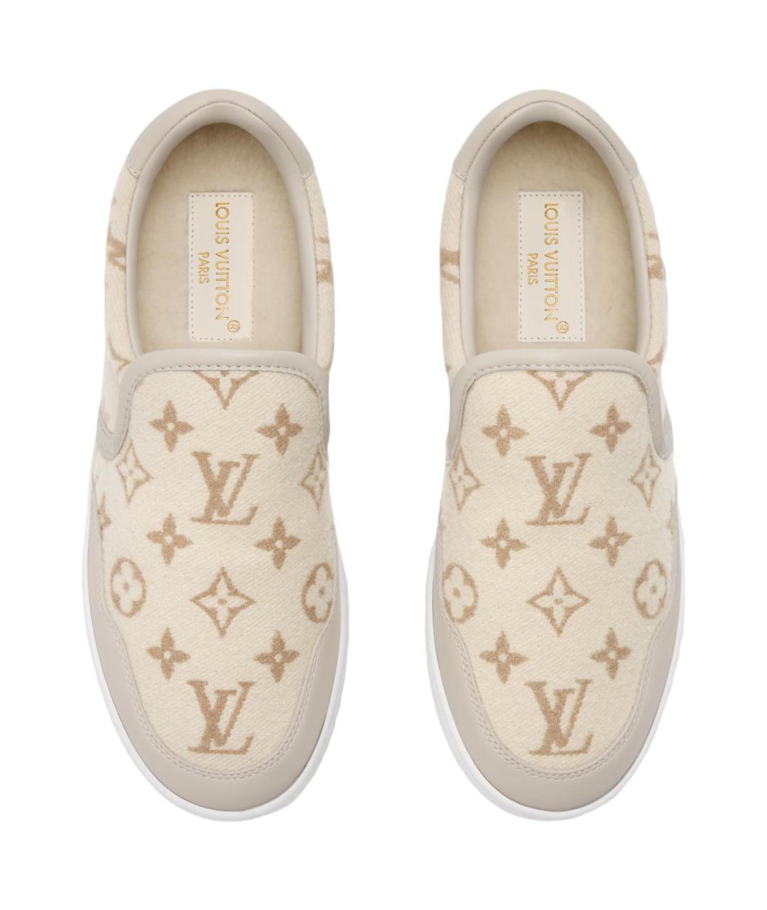 LOUIS VUITTON Бежевые слипоны, фото 4