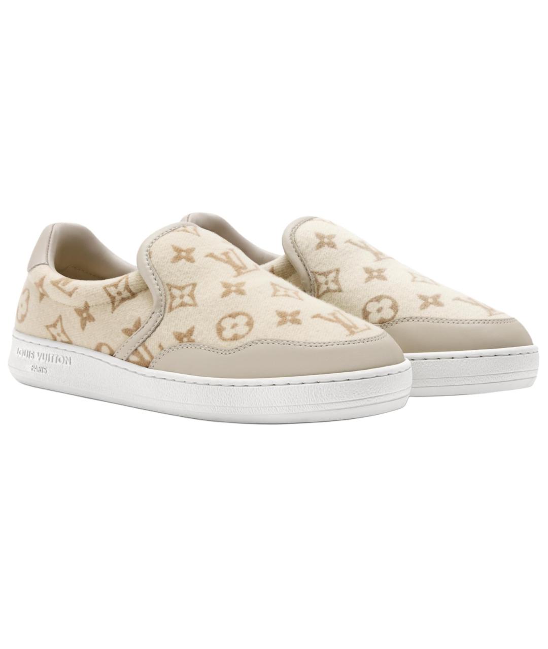 LOUIS VUITTON Бежевые слипоны, фото 3