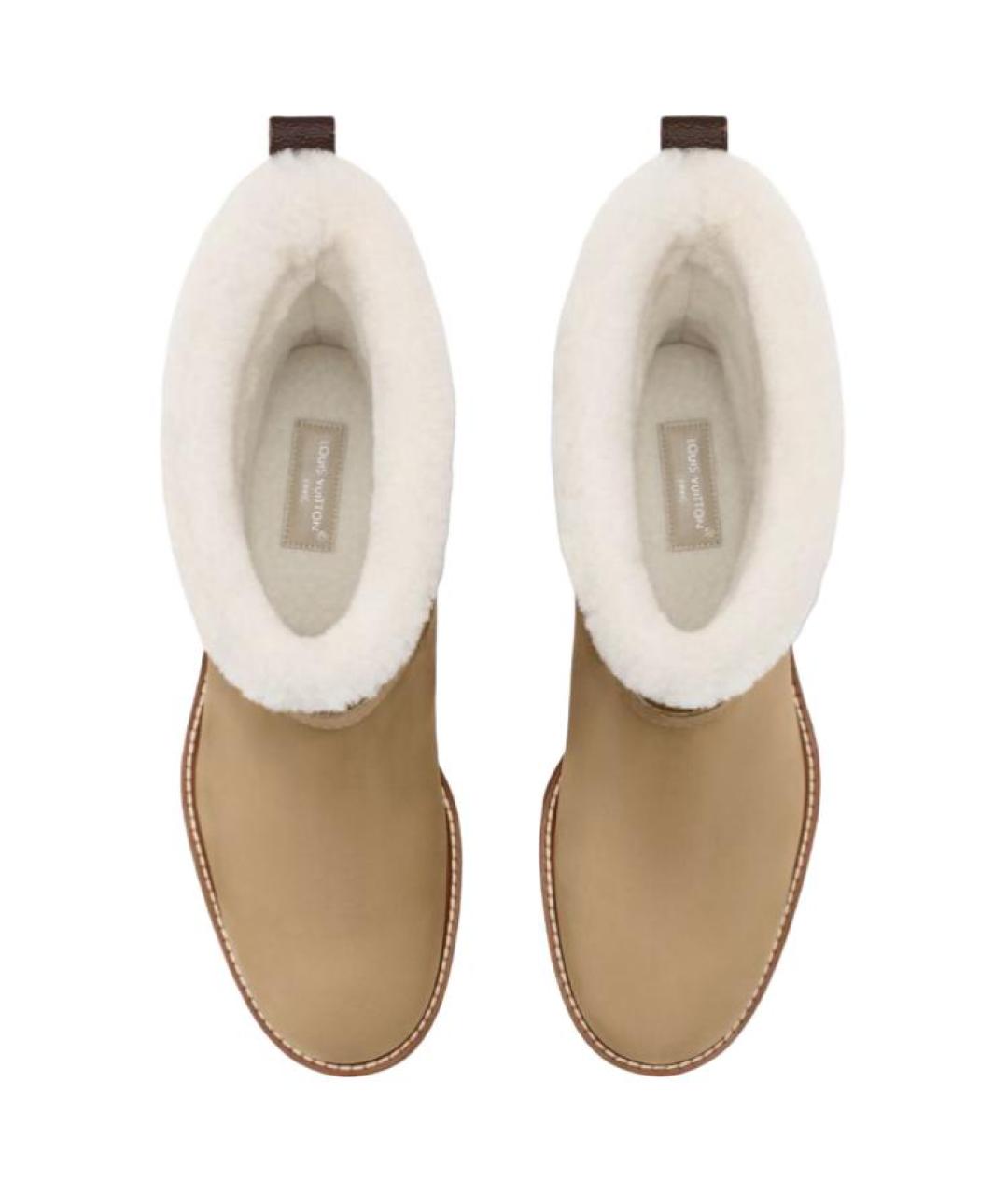 LOUIS VUITTON Коричневые замшевые ботинки, фото 4