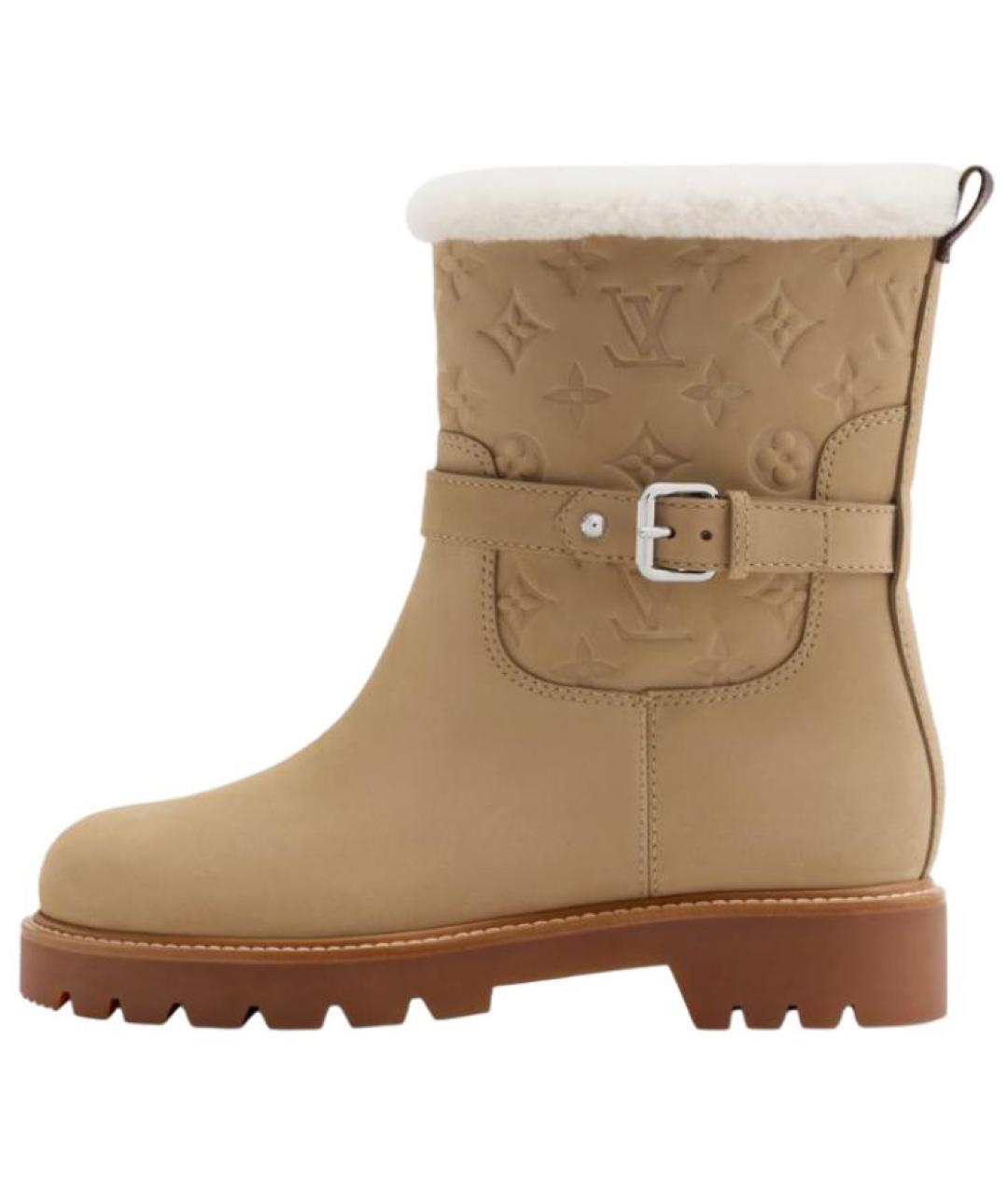 LOUIS VUITTON Коричневые замшевые ботинки, фото 2