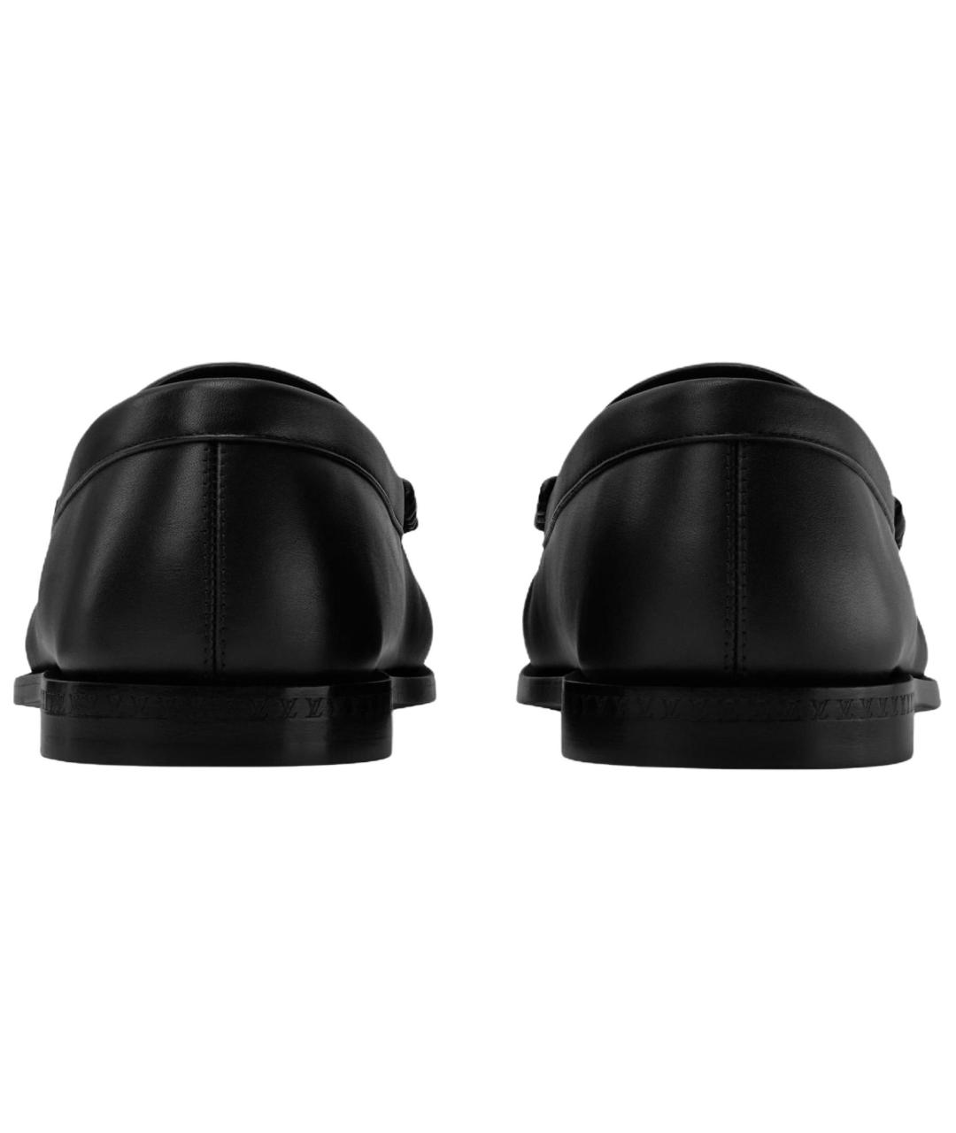 LOUIS VUITTON Черные кожаные лоферы, фото 5