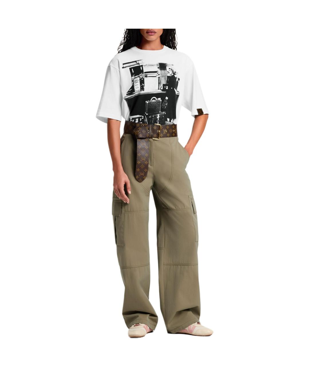 LOUIS VUITTON Белая хлопковая футболка, фото 3