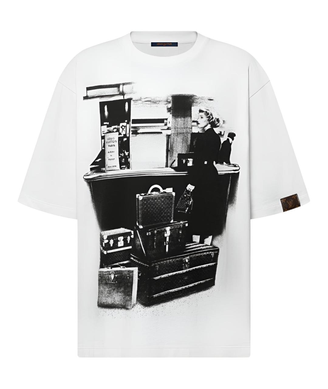 LOUIS VUITTON Белая хлопковая футболка, фото 1
