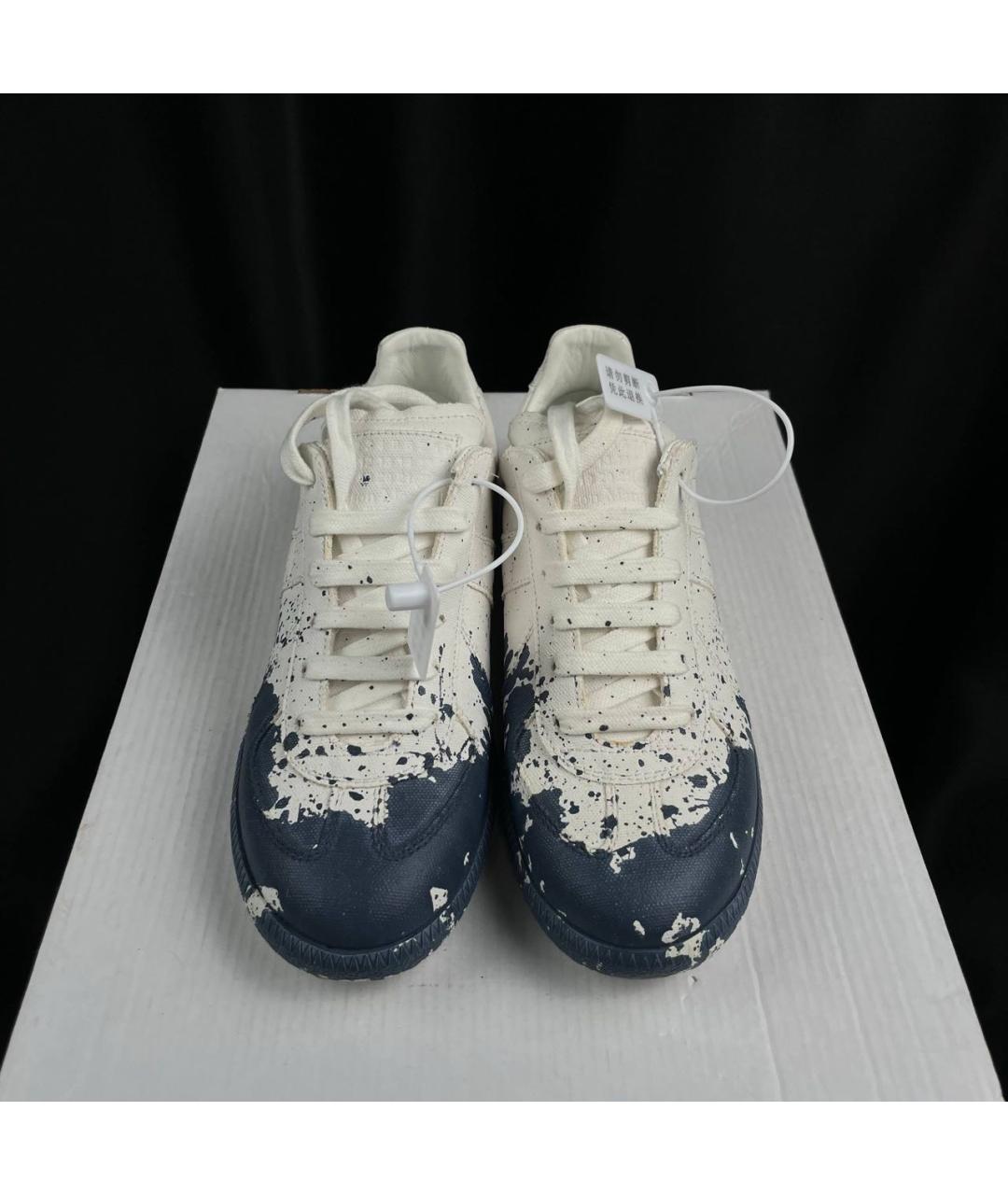 MAISON MARGIELA Белые текстильные кеды, фото 3