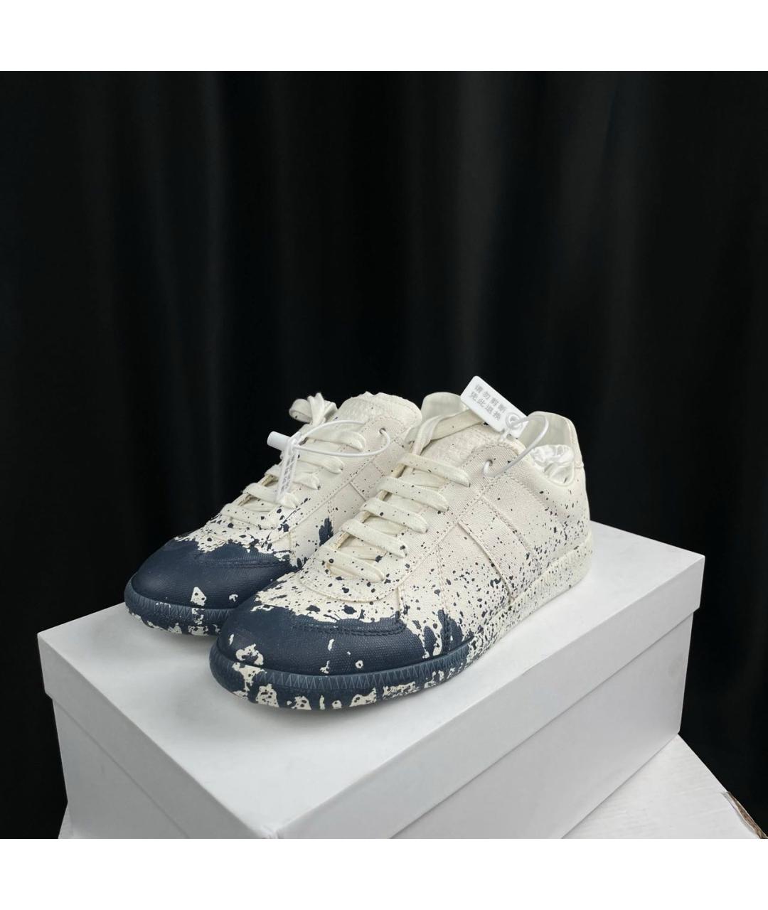 MAISON MARGIELA Белые текстильные кеды, фото 2