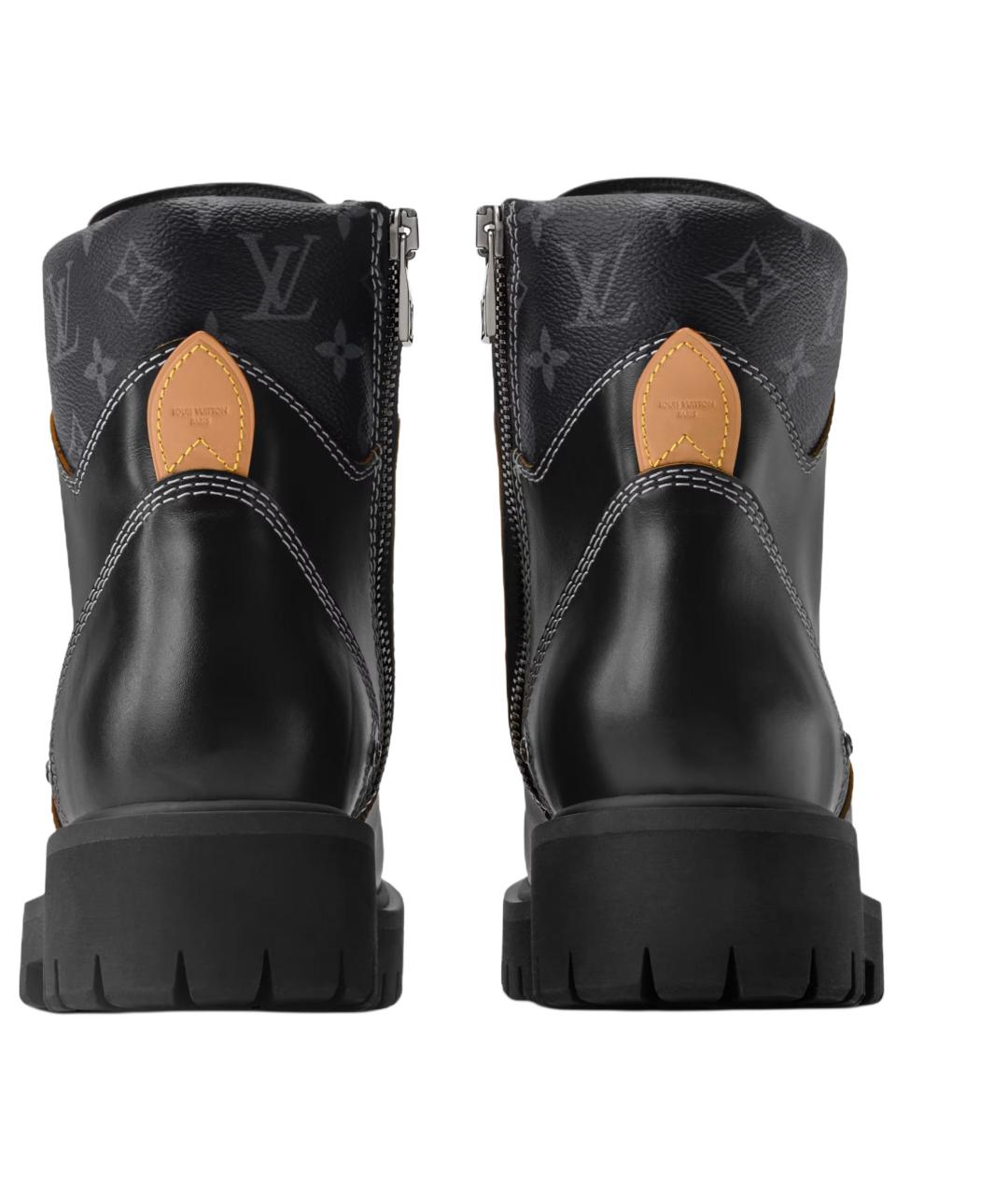 LOUIS VUITTON Черные кожаные низкие ботинки, фото 5