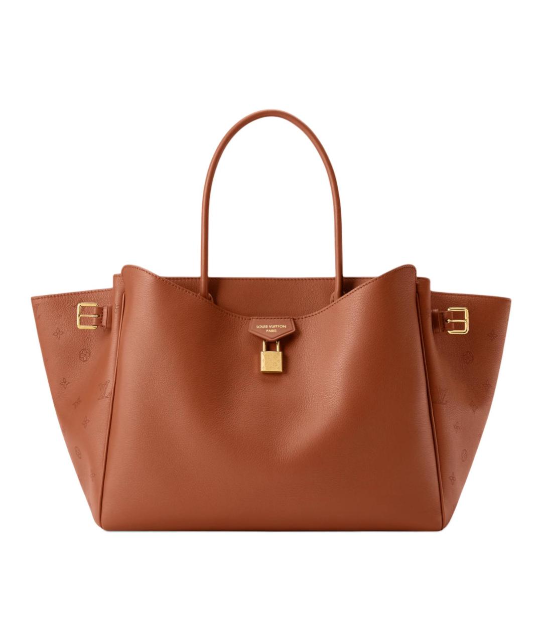 LOUIS VUITTON Коричневая кожаная сумка тоут, фото 1