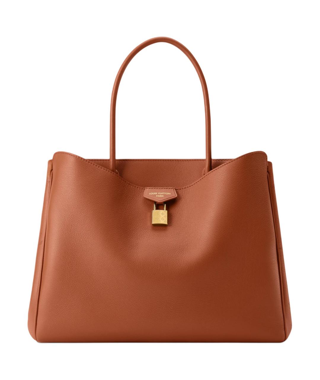 LOUIS VUITTON Коричневая кожаная сумка тоут, фото 2