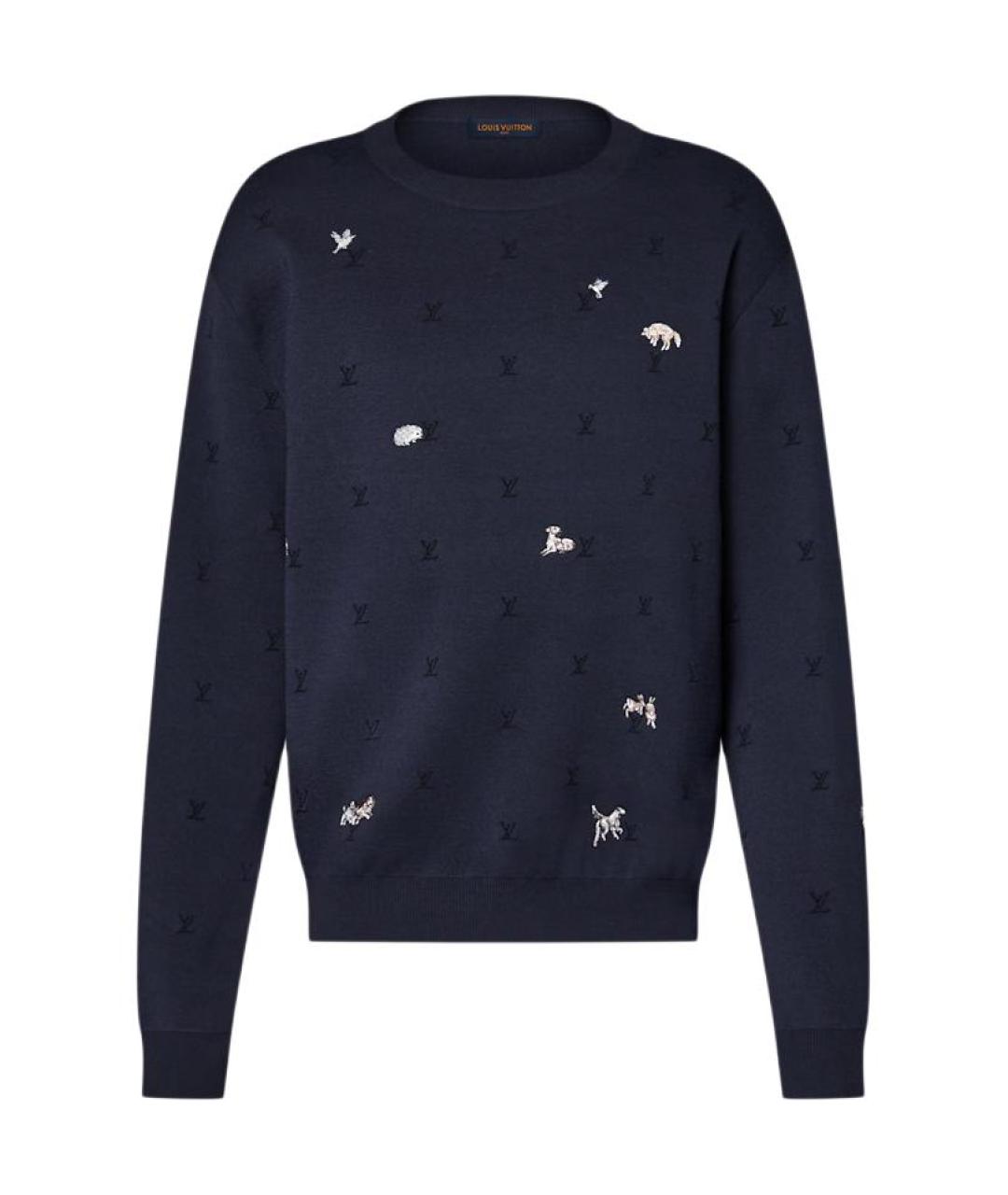 LOUIS VUITTON Синий джемпер / свитер, фото 1