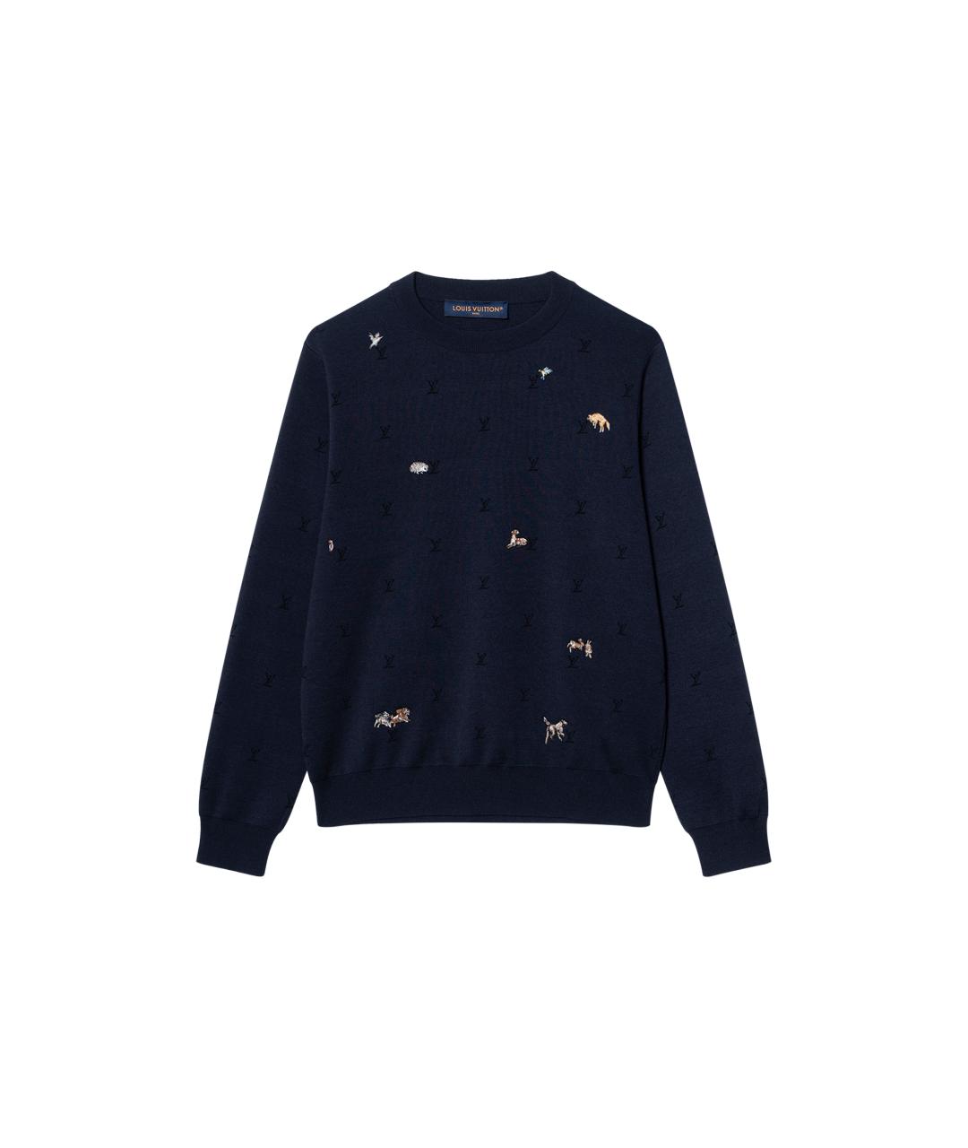 LOUIS VUITTON Синий джемпер / свитер, фото 2