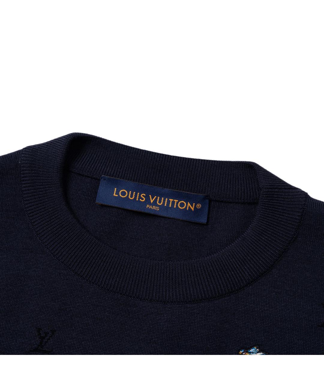 LOUIS VUITTON Синий джемпер / свитер, фото 5