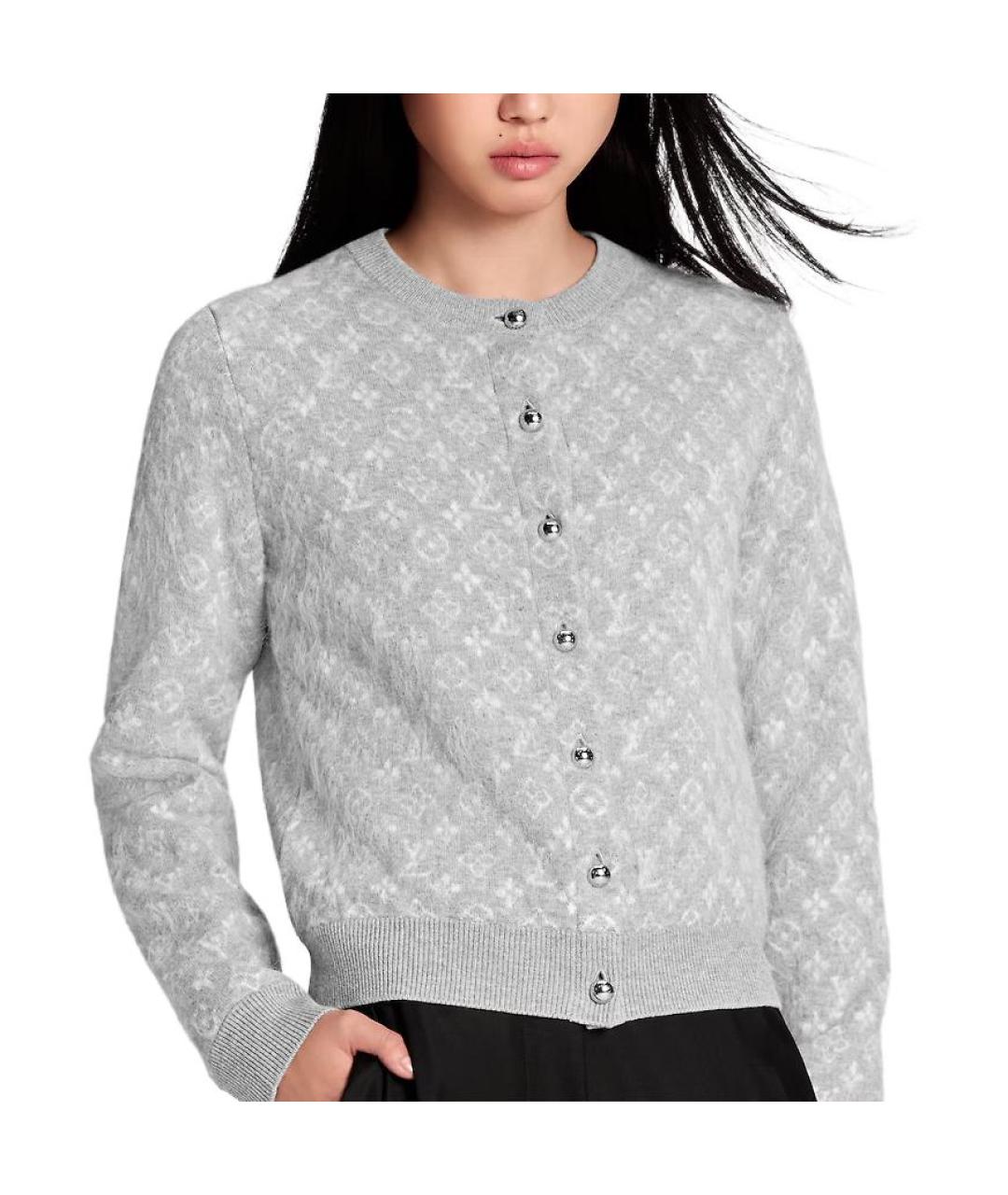 LOUIS VUITTON Серый кардиган, фото 2