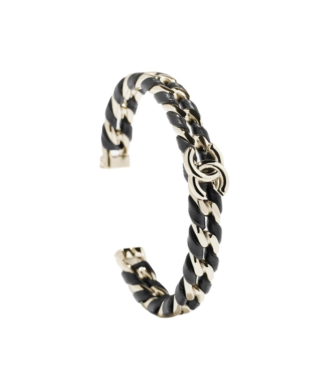 CHANEL Черный металлический браслет, фото 2