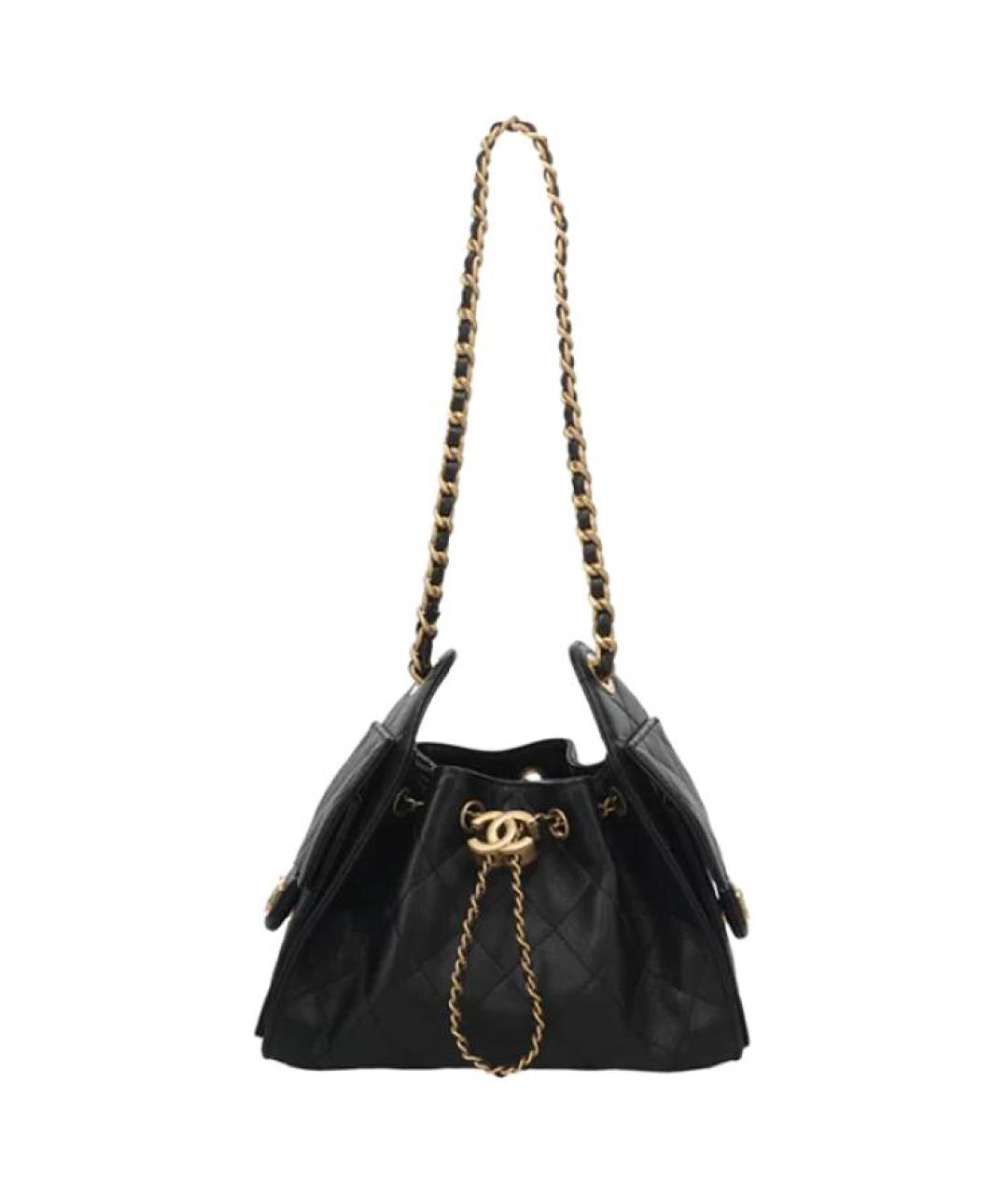 CHANEL Черная кожаная сумка тоут, фото 4