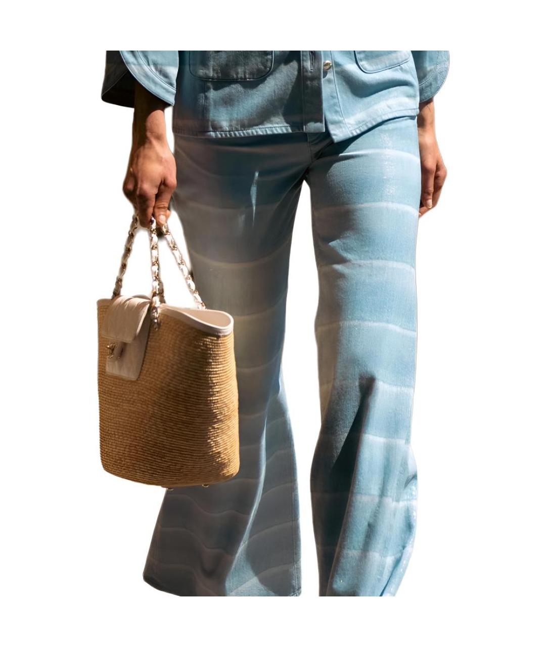 CHANEL Голубые прямые джинсы, фото 3