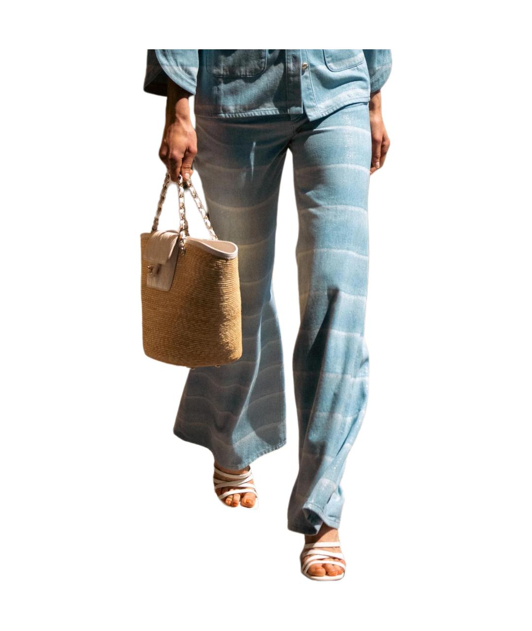 CHANEL Голубые прямые джинсы, фото 2