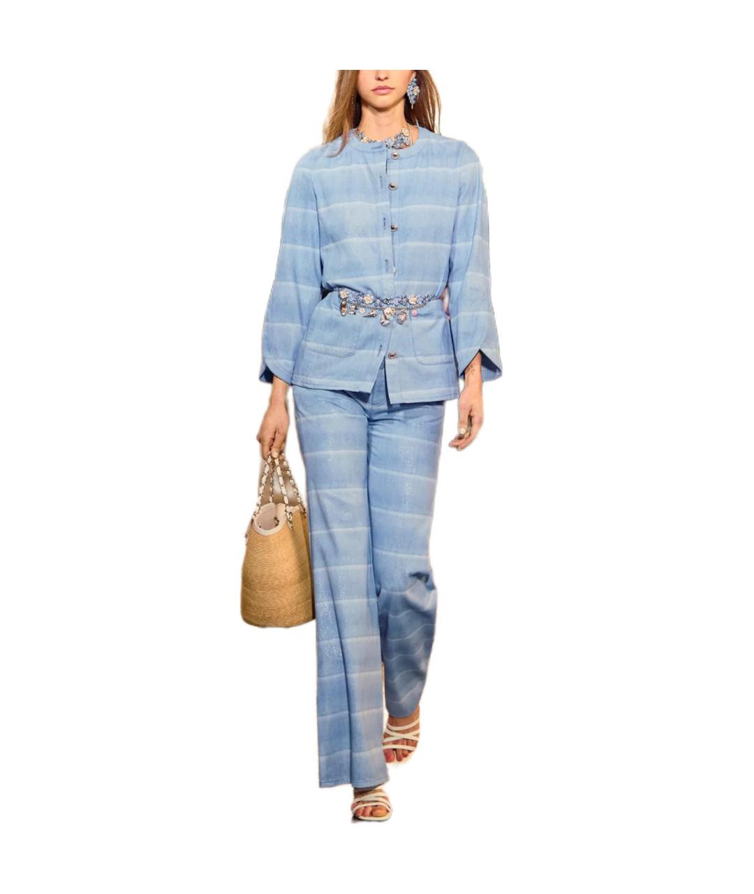 CHANEL Голубые прямые джинсы, фото 4