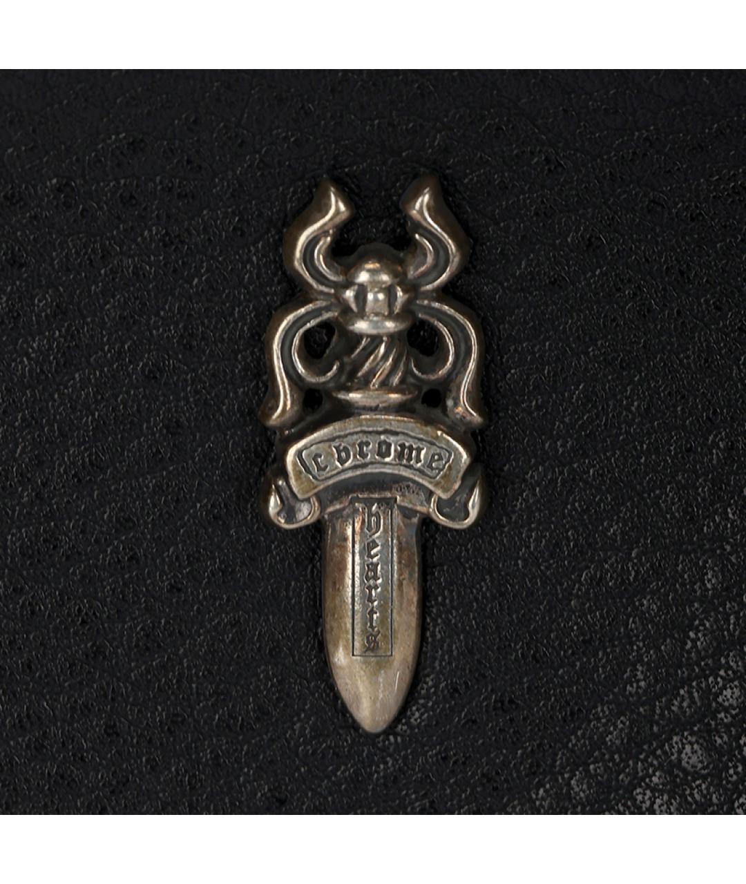 CHROME HEARTS Черная кожаная сумка через плечо, фото 5