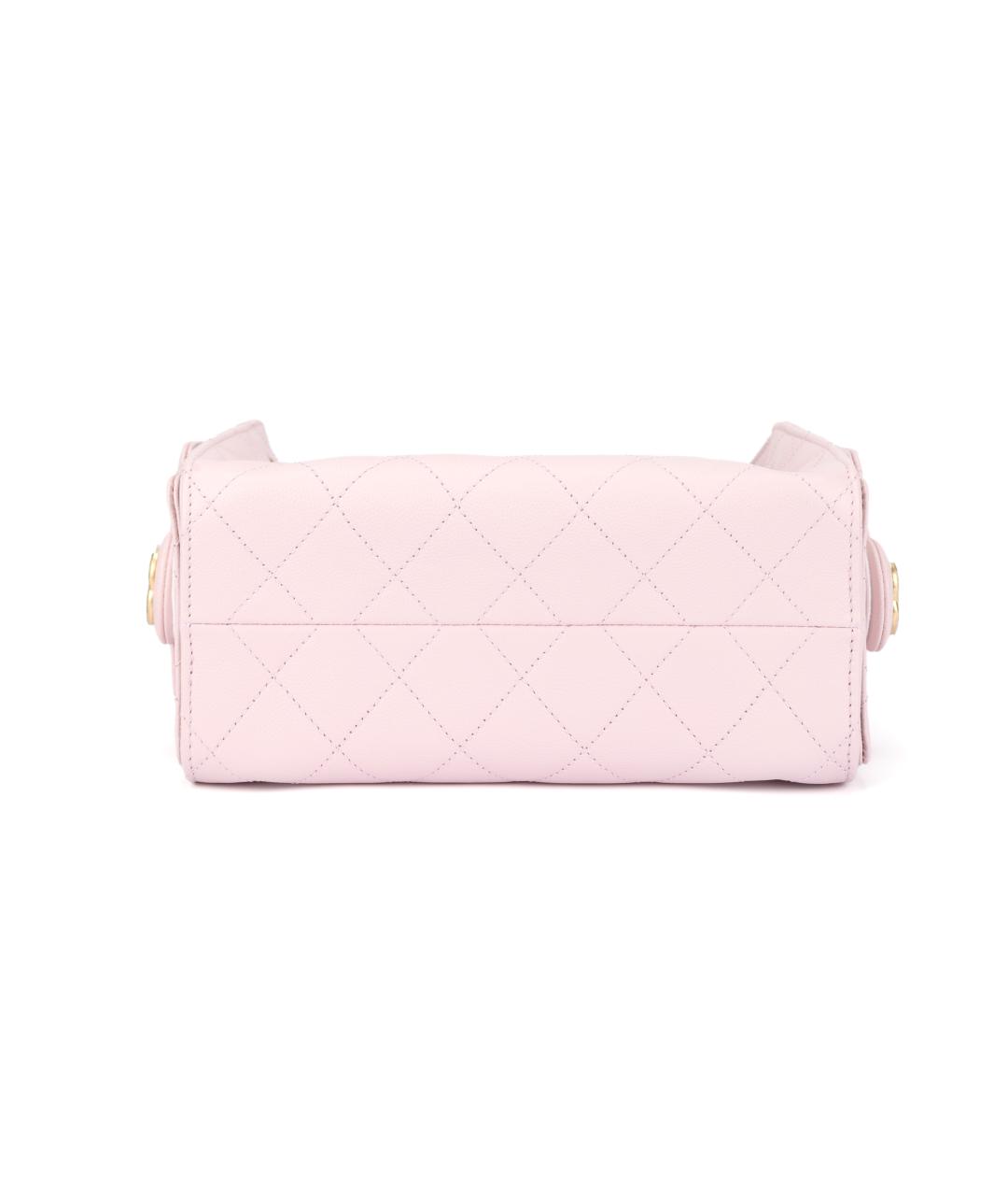 CHANEL Розовая кожаная сумка через плечо, фото 4