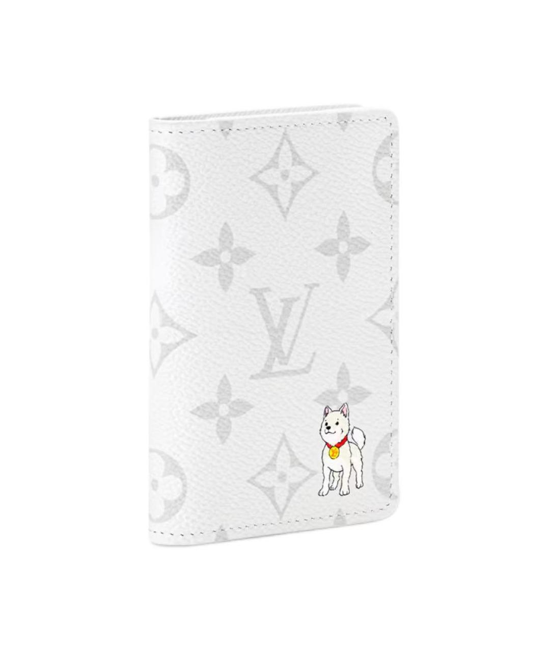 LOUIS VUITTON Белый кожаный кошелек, фото 2