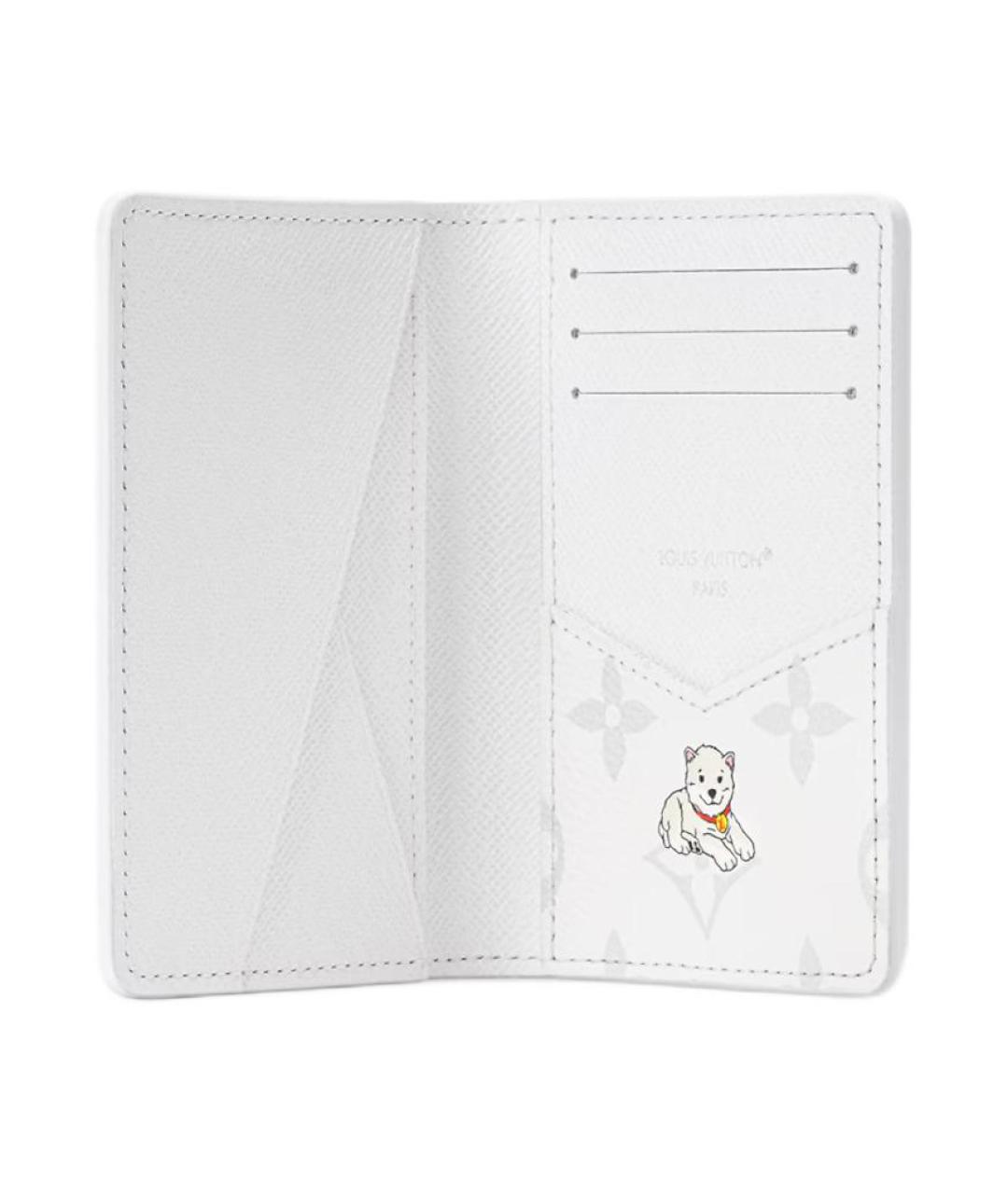 LOUIS VUITTON Белый кожаный кошелек, фото 4