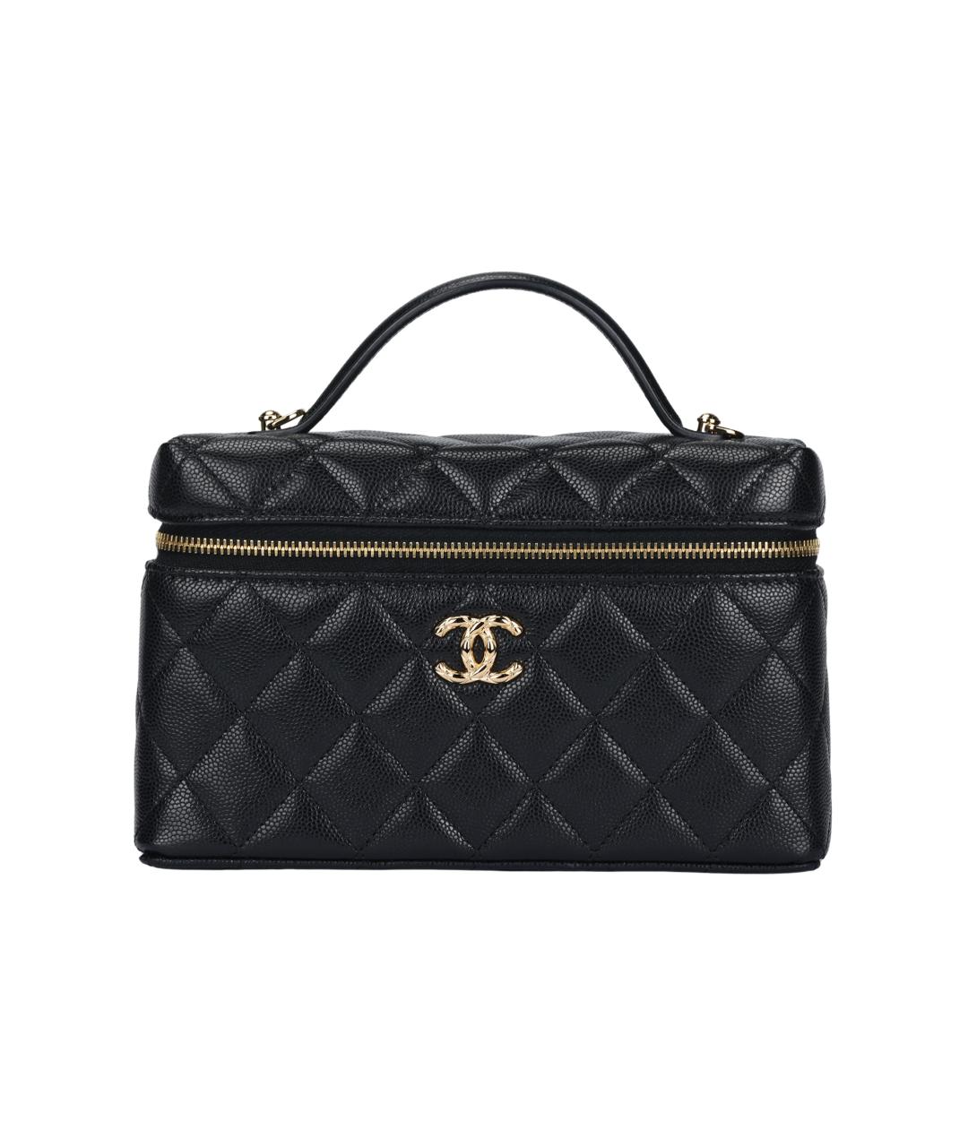 CHANEL Черная кожаная сумка через плечо, фото 6