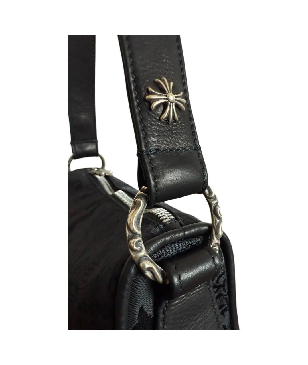 CHROME HEARTS Черная жаккардовая сумка через плечо, фото 4