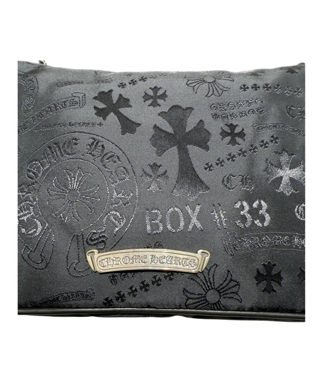 CHROME HEARTS Черная жаккардовая сумка через плечо, фото 3