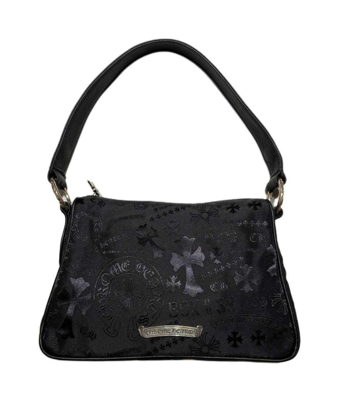 CHROME HEARTS Черная жаккардовая сумка через плечо, фото 2