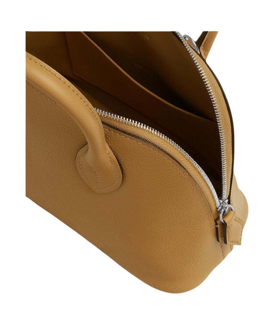 HERMES Бежевая кожаная сумка через плечо, фото 4