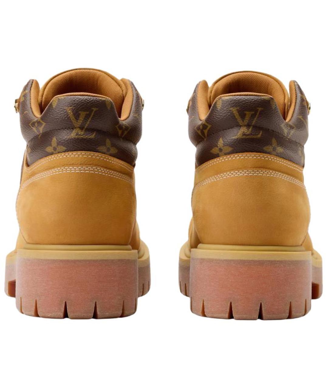 LOUIS VUITTON Коричневые кожаные низкие ботинки, фото 5