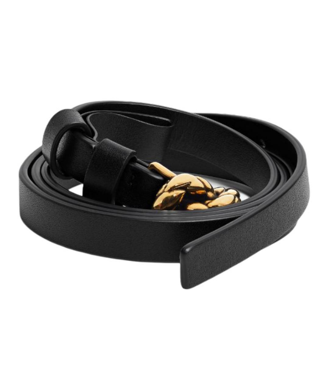 BOTTEGA VENETA Черный кожаный ремень, фото 2