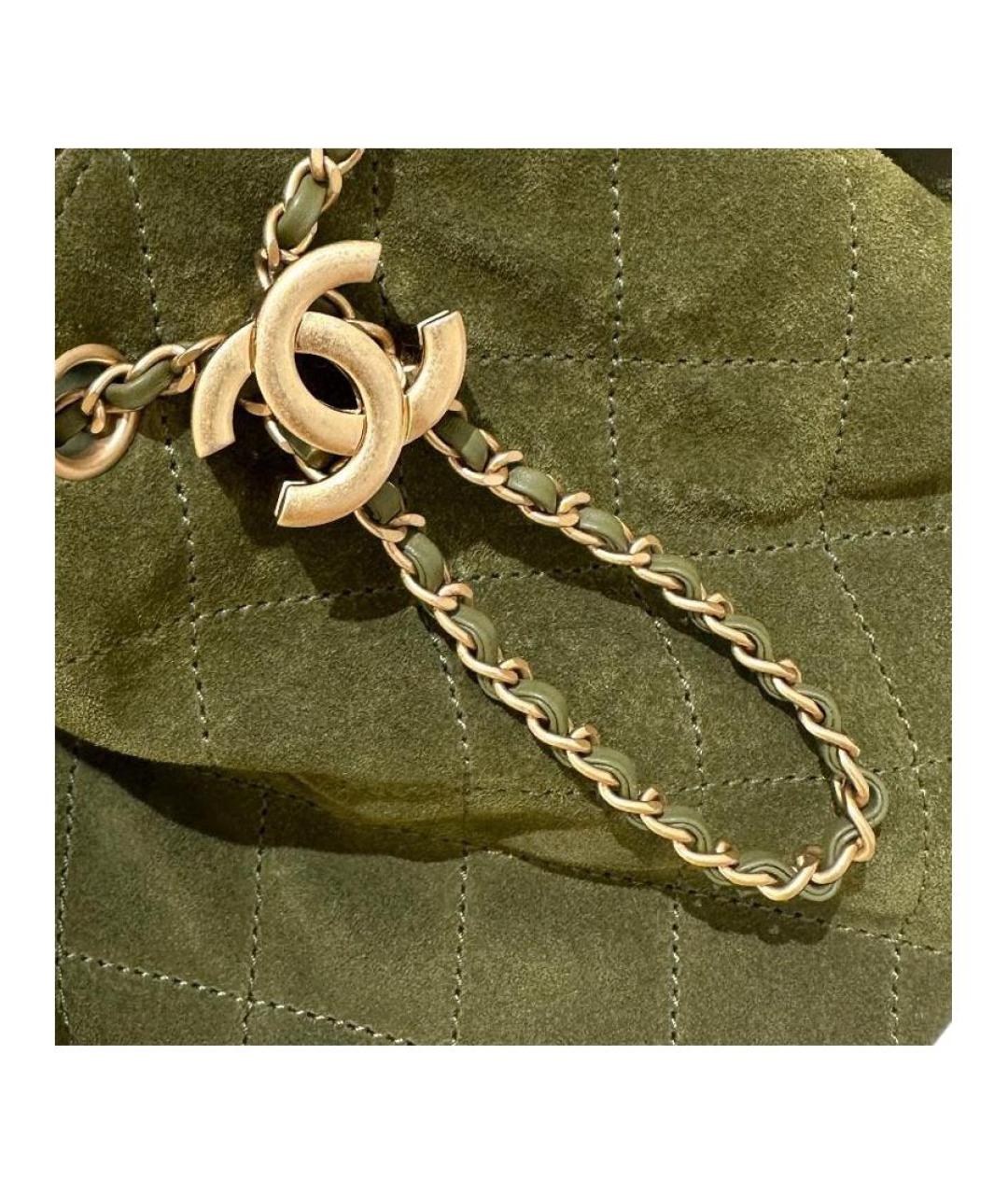 CHANEL Зеленая кожаная сумка через плечо, фото 3