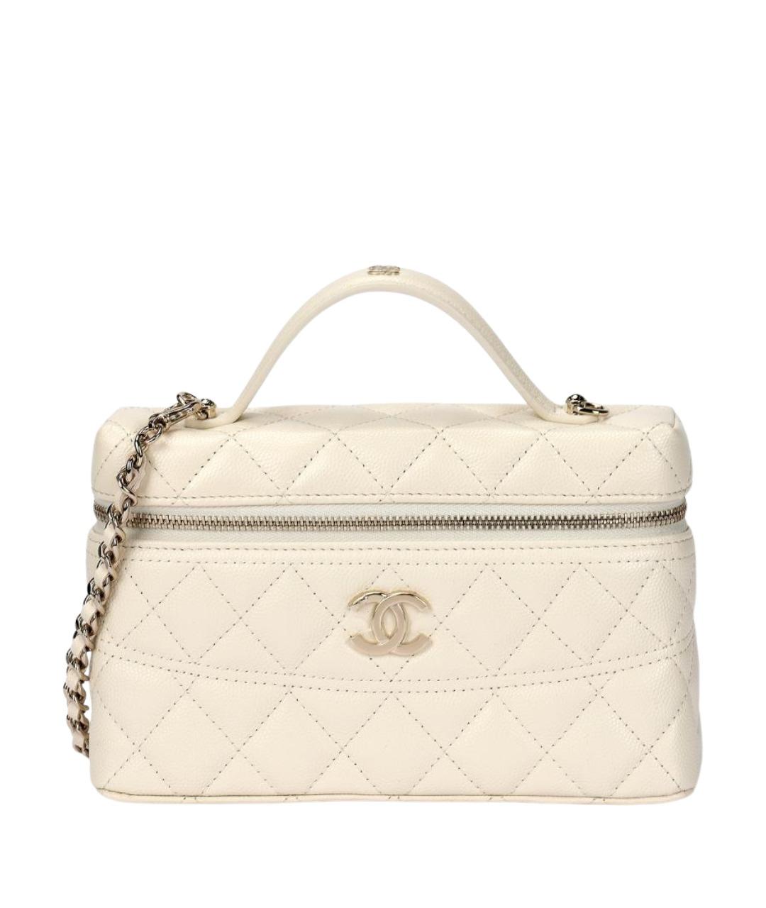 CHANEL Белая кожаная сумка через плечо, фото 1
